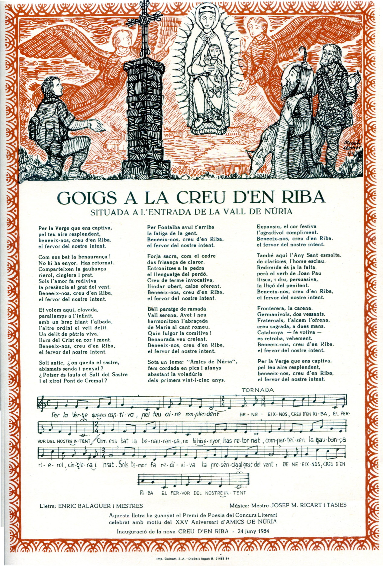 Goigs a la Creu d'en Riba : Situada a l'entrada de la Vall de Núria - Portada